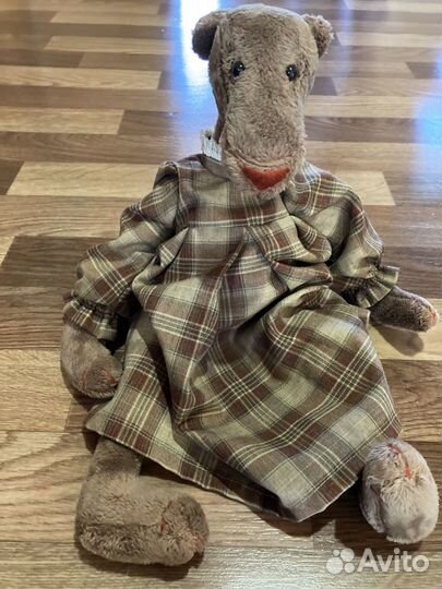 Плюшевый медведь беременный в платье 42см