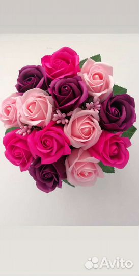 Букет из мыла, букет из мыльных роз, подарок