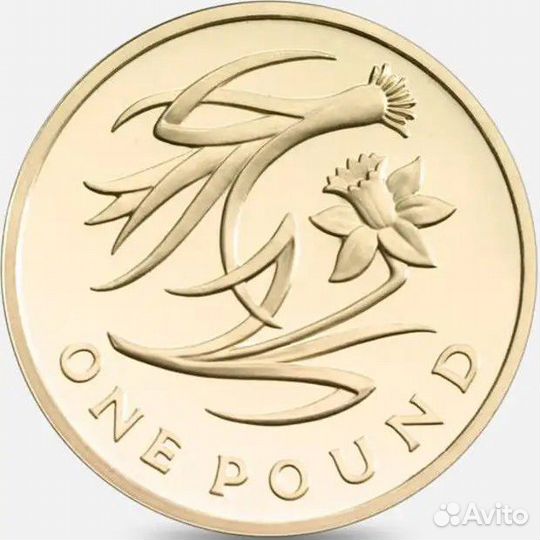 Великобритания 1 фунт биметалл
