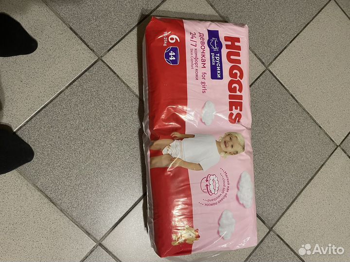 Подгузники трусики huggies 6