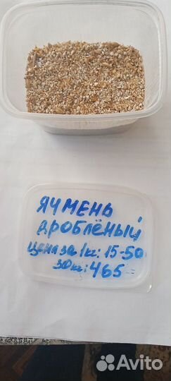 Ячмень зерно и ячменный размол