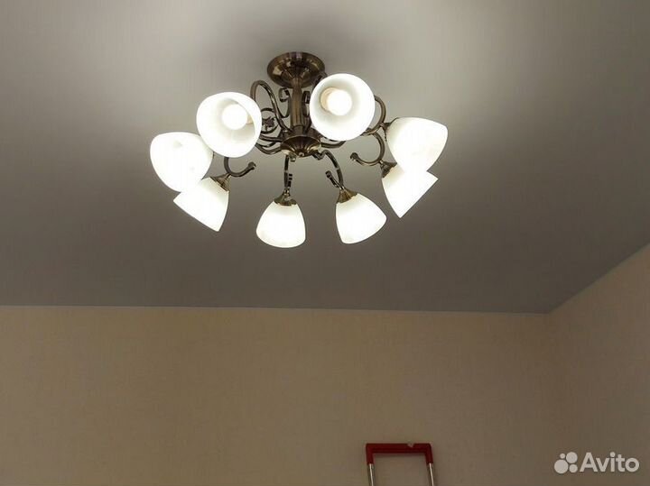 Установка люстры, бра, спотов. СПб