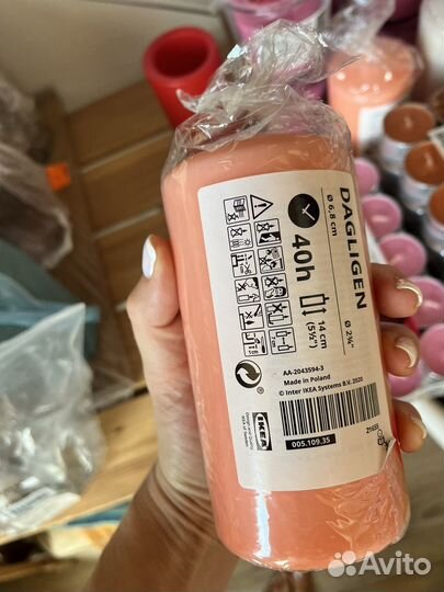 Свечи неароматические столбики IKEA