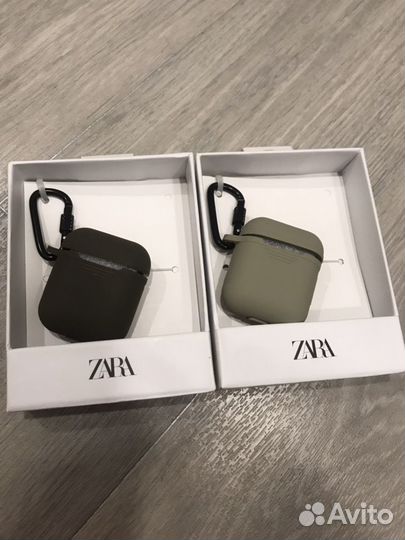 Прорезиненный чехол дня наушников airpods zara