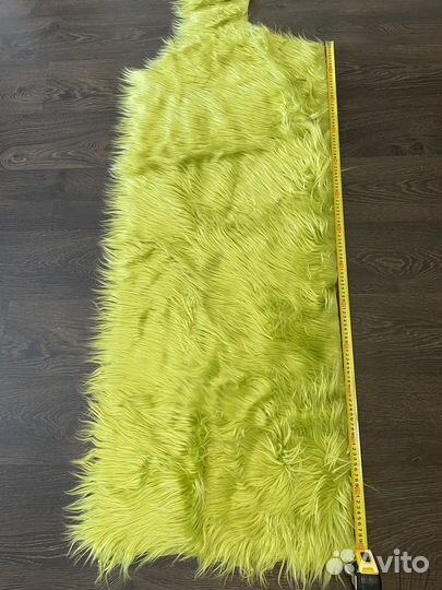 Мех зеленая лама 50-130 см