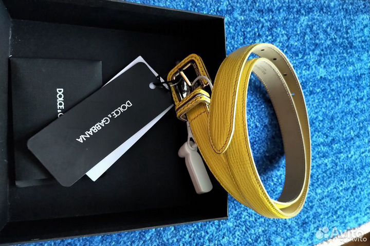 Новый ремень фуксия и жёлтый Dolce Gabbana