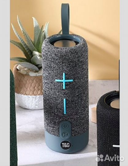 Беспроводная портативная колонка TG серая