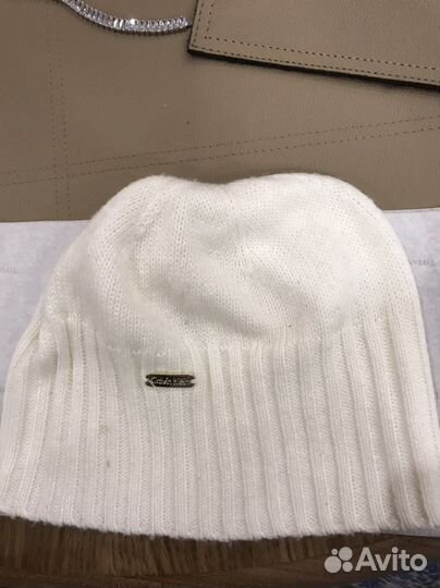 Шапка белая женская на подростка Calvin klein США