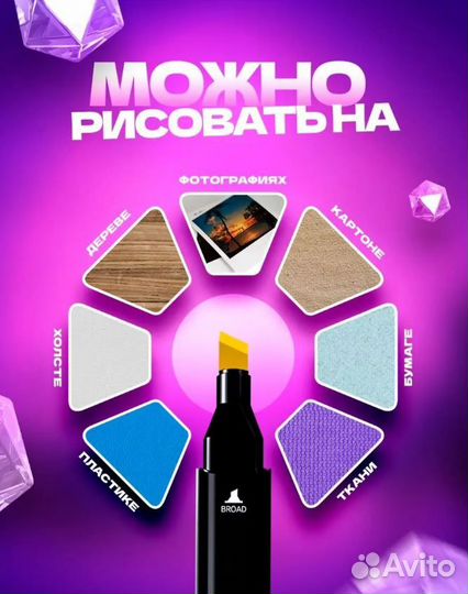 Маркеры для скетчинга двусторонние