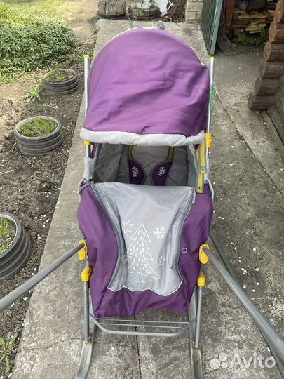 Детские санки с колесами