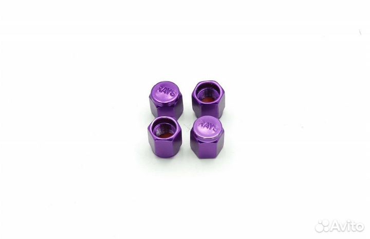 Колпачки на ниппеля - Rays (Фиолетовый)