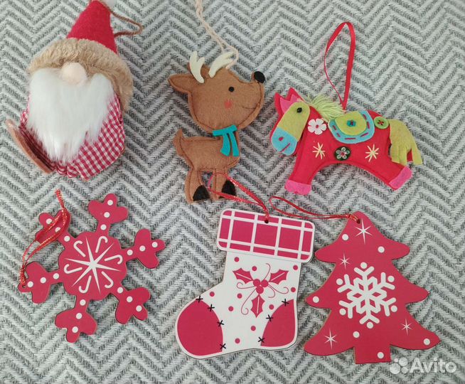 Новогодние елочные игрушки украшения пакетом