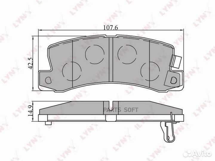 Lynxauto BD-7521 Колодки тормозные дисковые