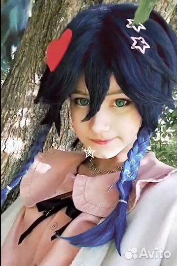 Уложенный парик Венти косплей геншин