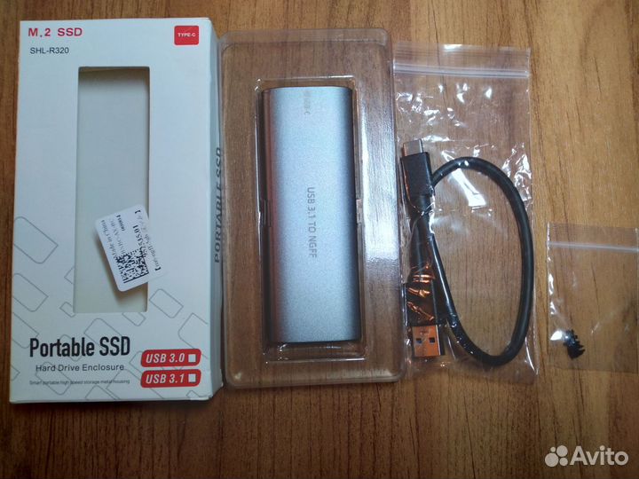 M.2 Внешний бокс для SSD, Type-C, USB 3.1 to ngff