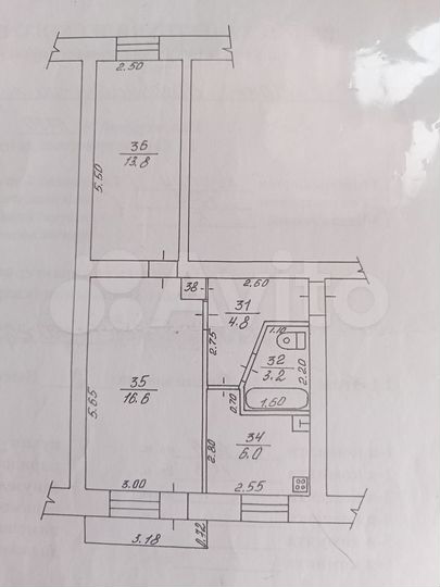 2-к. квартира, 44,7 м², 4/5 эт.