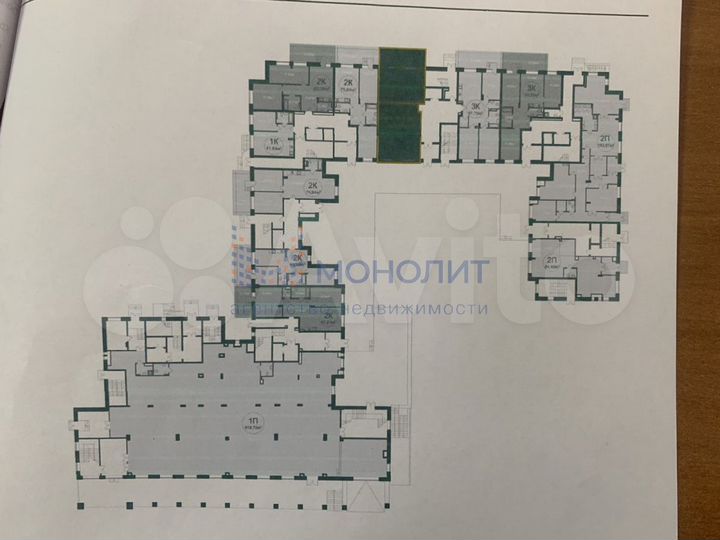 3-к. квартира, 97 м², 1/6 эт.