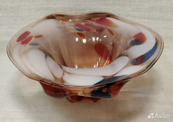 Ваза/Фруктовница/Конфетница. Цветное стекло