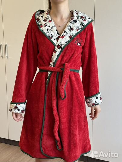 Халат махровый женский с капюшоном