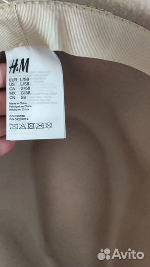 Новая шляпа федора фетровая H&M шерсть 100%