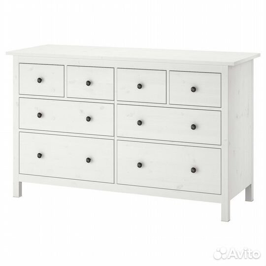 Комод hemnes белый 8 ящиков Икеа