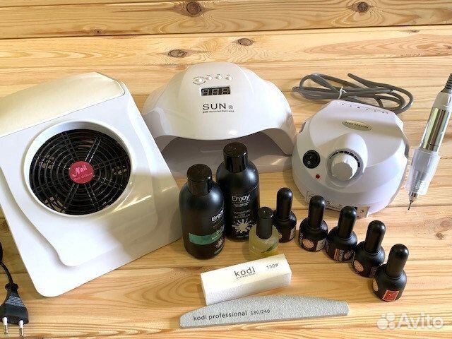 Набор для маникюра профессионал с лампой 54W