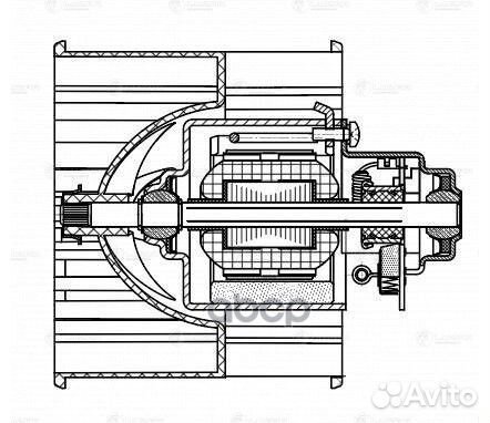 Э/вентилятор отоп. для а/м газ 3302 ГАЗель (с 2