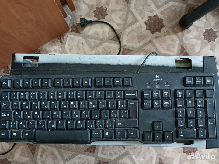 Нерабочий игровой компьютер + монитор, клавиатура