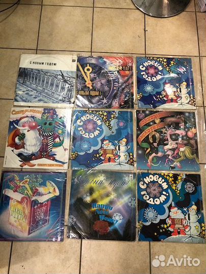 Коллекция виниловых пластинок 9 шт. (Новый Год)