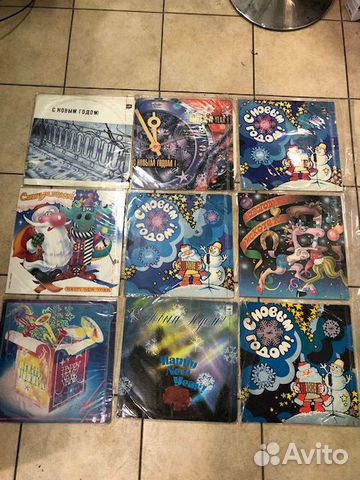 Коллекция виниловых пластинок 9 шт. (Новый Год)