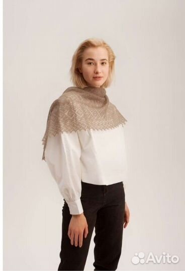 Шарф пуховый/палантин новый Оренбург