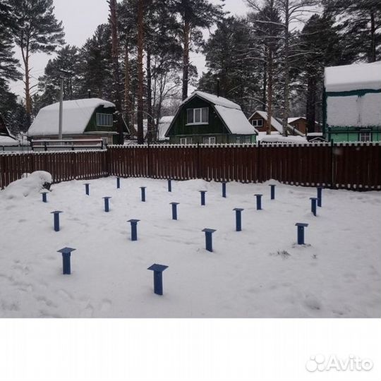 Ремонт фундамента винтовыми сваями