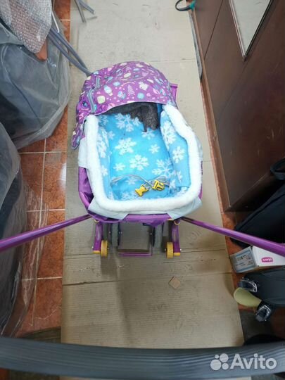 Детские сани с колесами