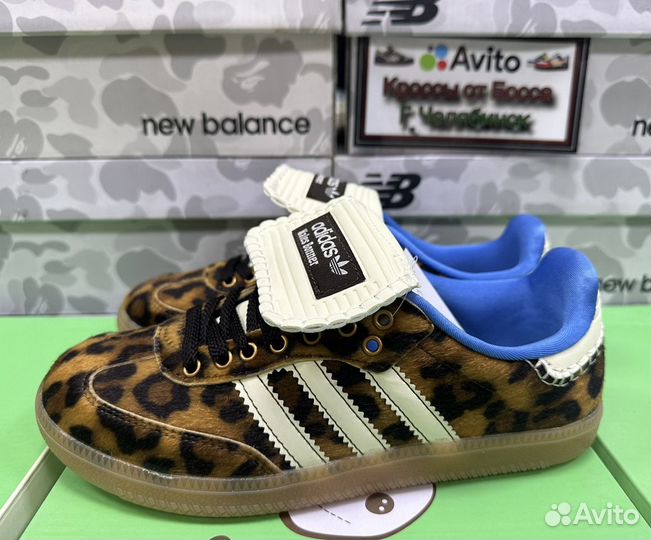 Кроссовки Adidas wales Bonner samba Pony Leopard