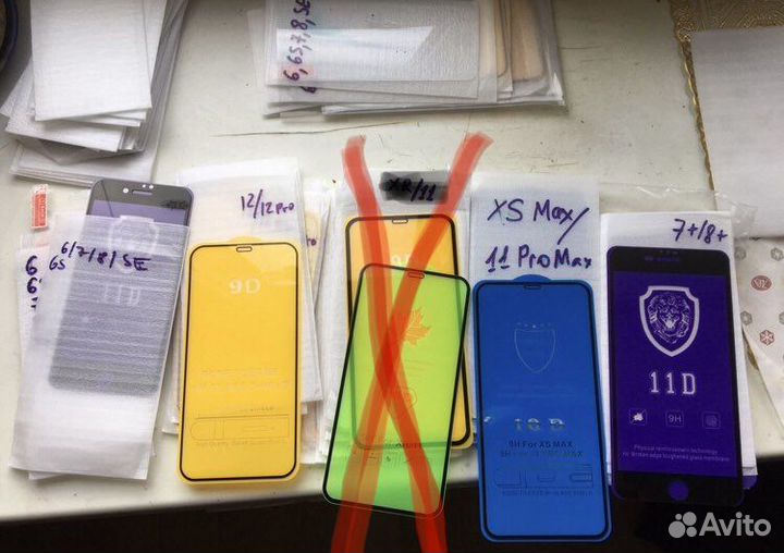 Защитное стекло для айфона 6,7,8, Plus, SE