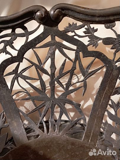 Ваза для фруктов старинная стерлинговое серебро