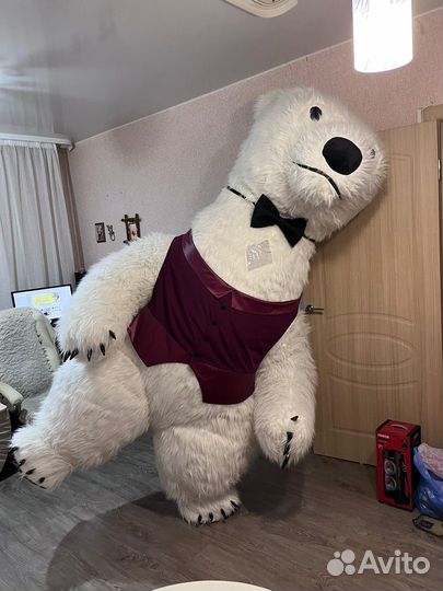 Ростовой костюм белого медведя, одежда