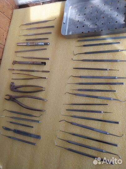 Набор инструментов советского зубного врача б/у