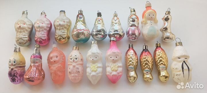 Матрешки персонажи фигурки Елочные игрушки СССР
