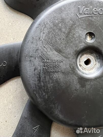 Крыльчатка вентилятора охлаждения renault duster