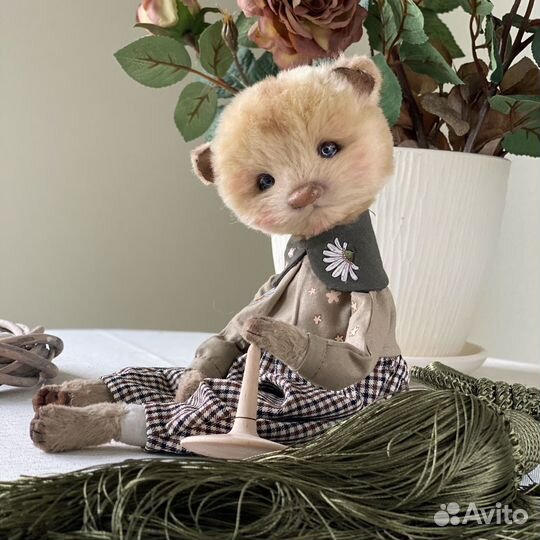 Коллекционный Будуарный мишка тедди ручная работа