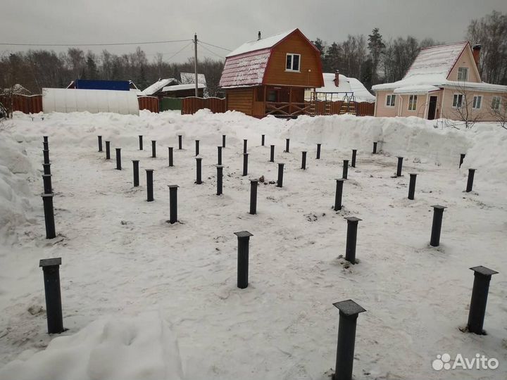 Винтовые сваи с установкой