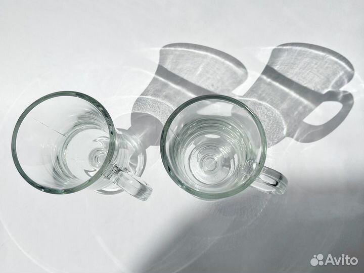 Бокалы из стекла для чая и кофе 2 пары