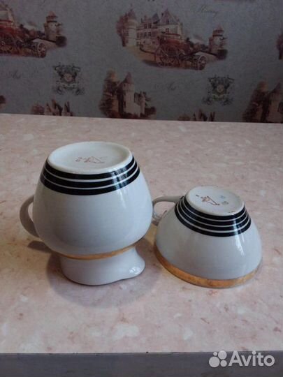 Молочник сливочник и чашка. СССР