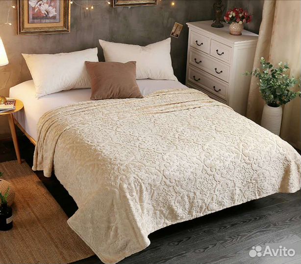 Плед покрывало на кровать 200х220 5 цветов