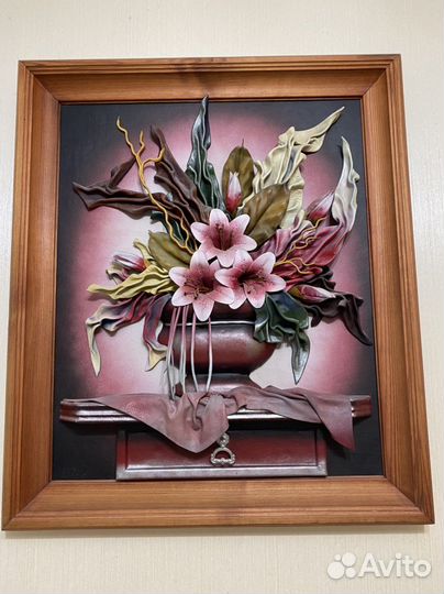 Картина кожаная