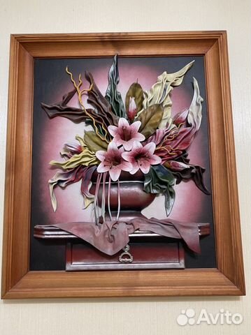 Картина кожаная