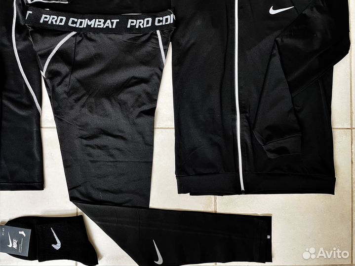 Рашгард Nike Black со строчкой - 5/1, 2/1