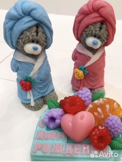 Мишки Тедди ручная работа сувенирное мыло