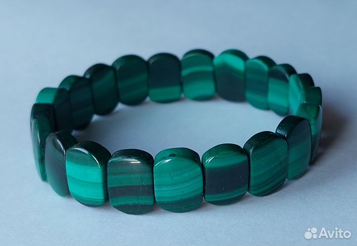 Браслет натуральный малахит